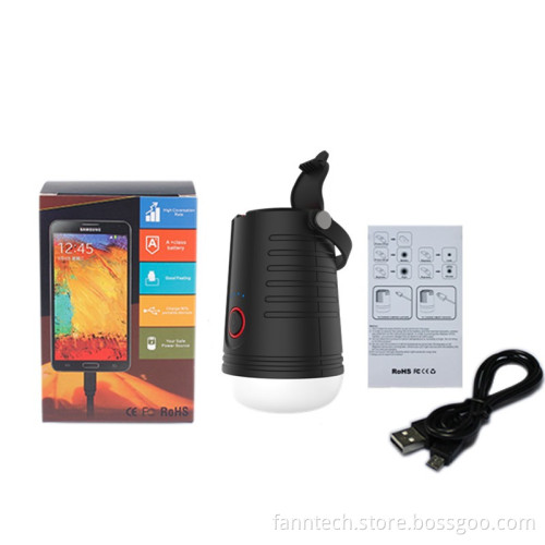 2-in-1 LED Camping Lantern with 4000mah Power Bank for Hiking & Illumination & Phone Charging